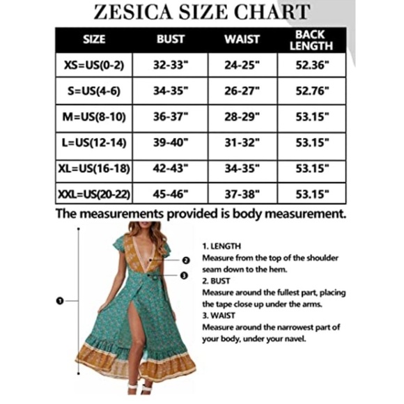 Zesica Blue Teal Boho Floral Wrap Maxi Dress - Picture 6 of 8